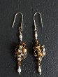 FLORENTIA EARRINGS 02 Price Ã¢â€šÂ¬ 200 - Gold bronze pendants earrings, pearls and micro pearls.