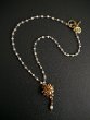 FLORENTIA PENDANT NECKLACE Price 150â‚¬ - Gold bronze pendant necklace and glass beads rosary.