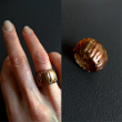 SERPENTINE BAND RING Price Ã¢â€šÂ¬ 120 - High band ring made of gold bronze and copper serpentine MIS. 11-12